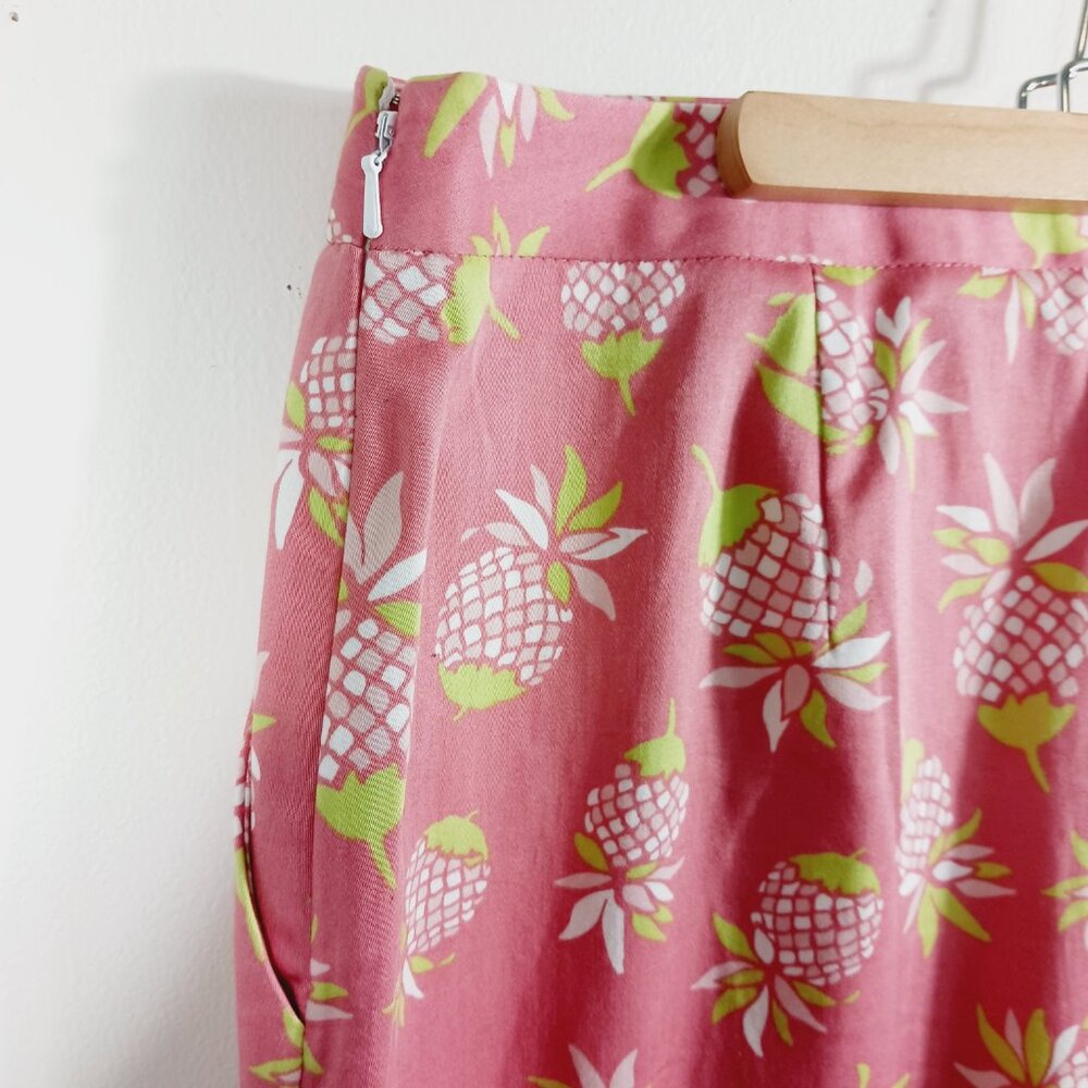 Brooks Brothers 346 Pink Pineapple Stretch Skirt, Size 8, Classic, Preppy, Golf - Picture 6 of 12